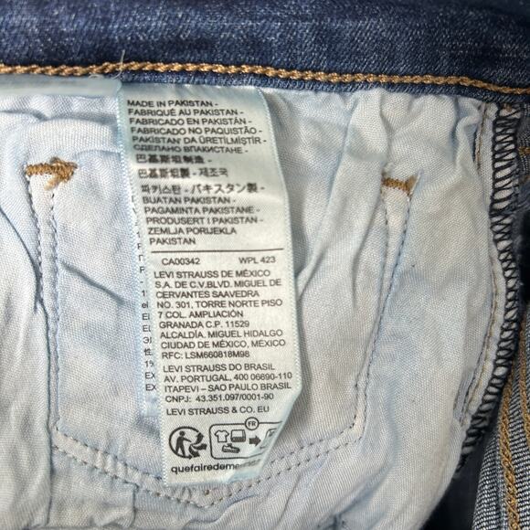 Levi’s Classic Bootcut Jeans 10 Blue Awe Dark Wash Mid Rise Stretch Denim - Picture 9 of 12